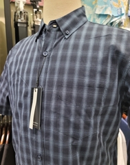 Sơ mi cộc tay Polo Club - Caro xanh navy