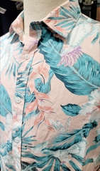 Sơ mi cộc tay Denim & Flower Pink