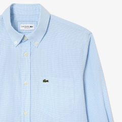 Áo sơ mi lacoste xanh trắng kẻ sọc