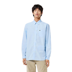 Áo sơ mi lacoste xanh trắng kẻ sọc