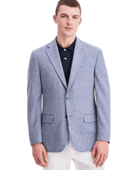 Tommy Men's Modern-Fit Patterned Blazer Color: Light Blue Pattern