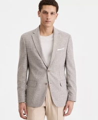 Tommy Men's Modern-Fit Patterned Blazer Color: Tan