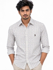 Sơ mi dài tay ralph lauren brown multi