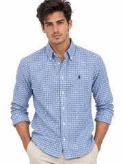 Sơ mi dài tay ralph lauren blue white