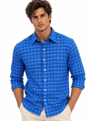 Sơ mi dài tay polo ralph blue multi