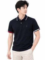 Polo tommy navy viền tay kẻ to