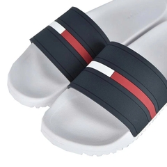 Dép Tommy Hilfiger Men's Redder Slide - White/Navy