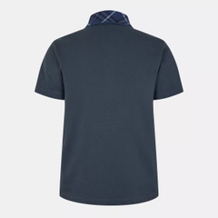 Polo-Shirt Burberry Check Collar Cotton - Navy