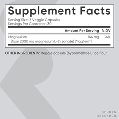 Viên uống bổ sung Magie Magnesium L Threonate Sports Research - 90V