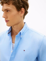 Tommy Hilfiger Regular Fit Short-Sleeve Oxford Shirt - Provence