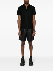 Polo-Shirt Burberry Logo-Embroidered Piqué - Black