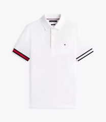 Polo Tommy Hilfiger Slim Fit Flag Tipped - White