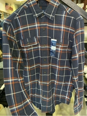 Sơ mi dài tay geogre sepia blue plaid