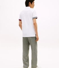 Polo Tommy Hilfiger Slim Fit Flag Tipped - White