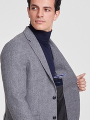 Sport Coat Blazer Tommy Hilfiger Mens Modern fit - Light Grey Black Check