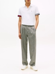 Polo Tommy Hilfiger Slim Fit Flag Tipped - Optic White