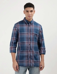 Sơ mi dài tay tommy hồng trắng kẻ nhỏ