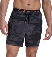 Calvin Klein Men's Volley Quick Dry Stretch Swim Trunk - Black Camo