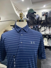 Áo Golf nam Under Armour - Navy kẻ xám