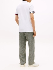 Polo Tommy Hilfiger Slim Fit Flag Tipped - Optic White