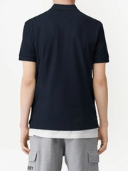 Polo-Shirt Burberry Logo-Embroidered Piqué - Navy
