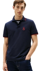 Polo Tommy Hilfiger with Embroidered Crest Design - Desert Sky
