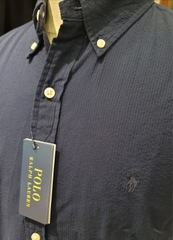 Sơ mi cộc tay Polo Raplauren Navy - RL Untucked Fit