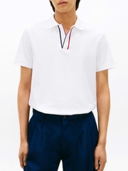 Polo Tommy Hilfiger Signature Stripe Placket Interlock - White