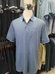 Polo Tommy Regular viền cổ xanh ngọc
