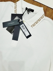 polo Versace cổ vàng họa tiết nhũ