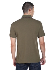 Tommy Hilfiger Tipped Collar Pique Knit Polo - Army Green
