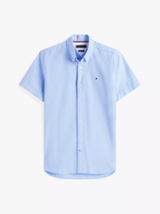 Tommy Hilfiger Regular Fit Short-Sleeve Oxford Shirt - Provence