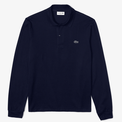 Polo Lacoste Classic Fit Long Sleeve L.12.12 - Navy Blue