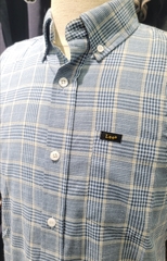 Sơ mi cộc tay Lee - caro xanh nhạt