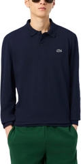 Polo Shirt Lacoste Regular Fit Long Sleeved Cotton Blend - Navy Blue