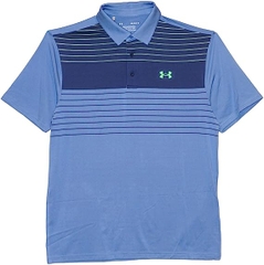 Áo Golf Nam Under Armour - Navy nhạt phối kẻ xanh lá