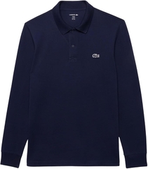 Polo Shirt Lacoste Regular Fit Long Sleeved Cotton Blend - Navy Blue