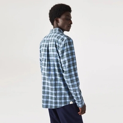 Shirt Lacoste Regular Fit Check Print Flannel - Blue / Green / Navy Blue • T84