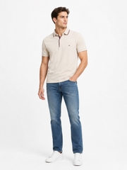 Tommy Hilfiger Tipped Collar Pique Knit Polo - Yellow