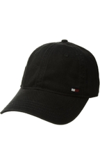 Mũ Tommy Hilfiger Cotton Billy Adjustable Flap Baseball - Black