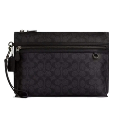 Coach Carry All Pouch Logo Canvas CY985