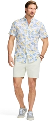 Sơ mi IZOD Saltwater Dockside Chambray S/S Button Down - Bright White Floral