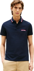 Polo tommy navy logo chữ ngực