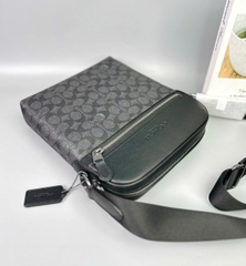 Túi Coach Nam Houston Flight Bag In Signature Canvas Charcoal