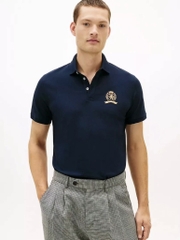 Polo Tommy Crest Logo Pique - Navy