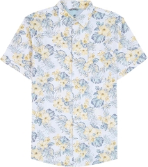 Sơ mi IZOD Saltwater Dockside Chambray S/S Button Down - Bright White Floral