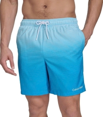 Calvin Klein Men's 5" Ombré Gradient Stripe Swim Trunks - Blue White