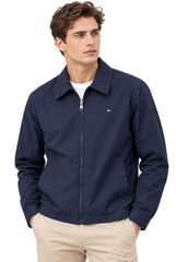 Khoác kaki tommy navy lót lưới