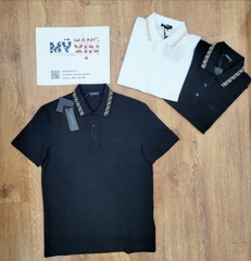 polo Versace cổ vàng họa tiết nhũ