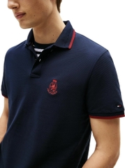 Polo Tommy Hilfiger with Embroidered Crest Design - Desert Sky